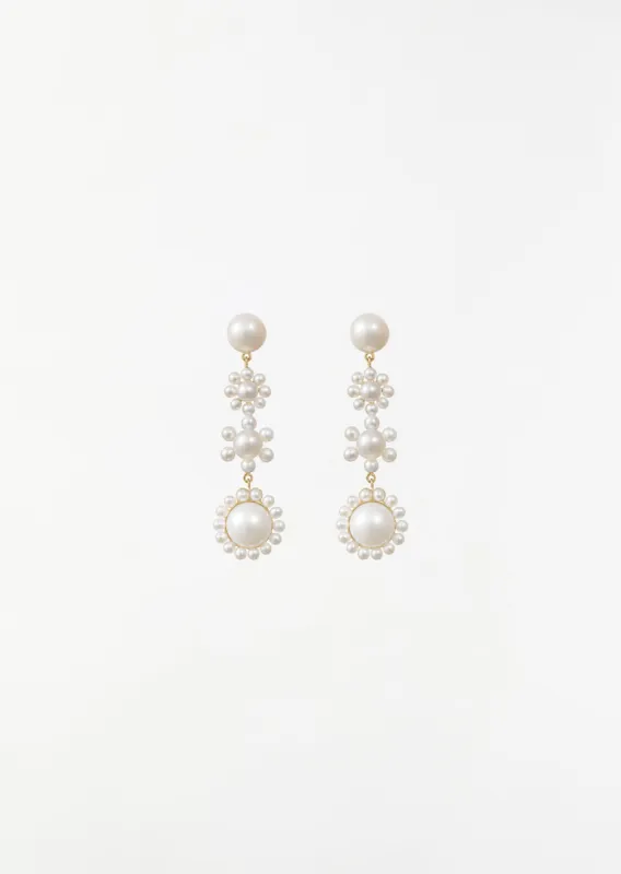 Fleur Jeanne Earrings, Pair made by La Garconne