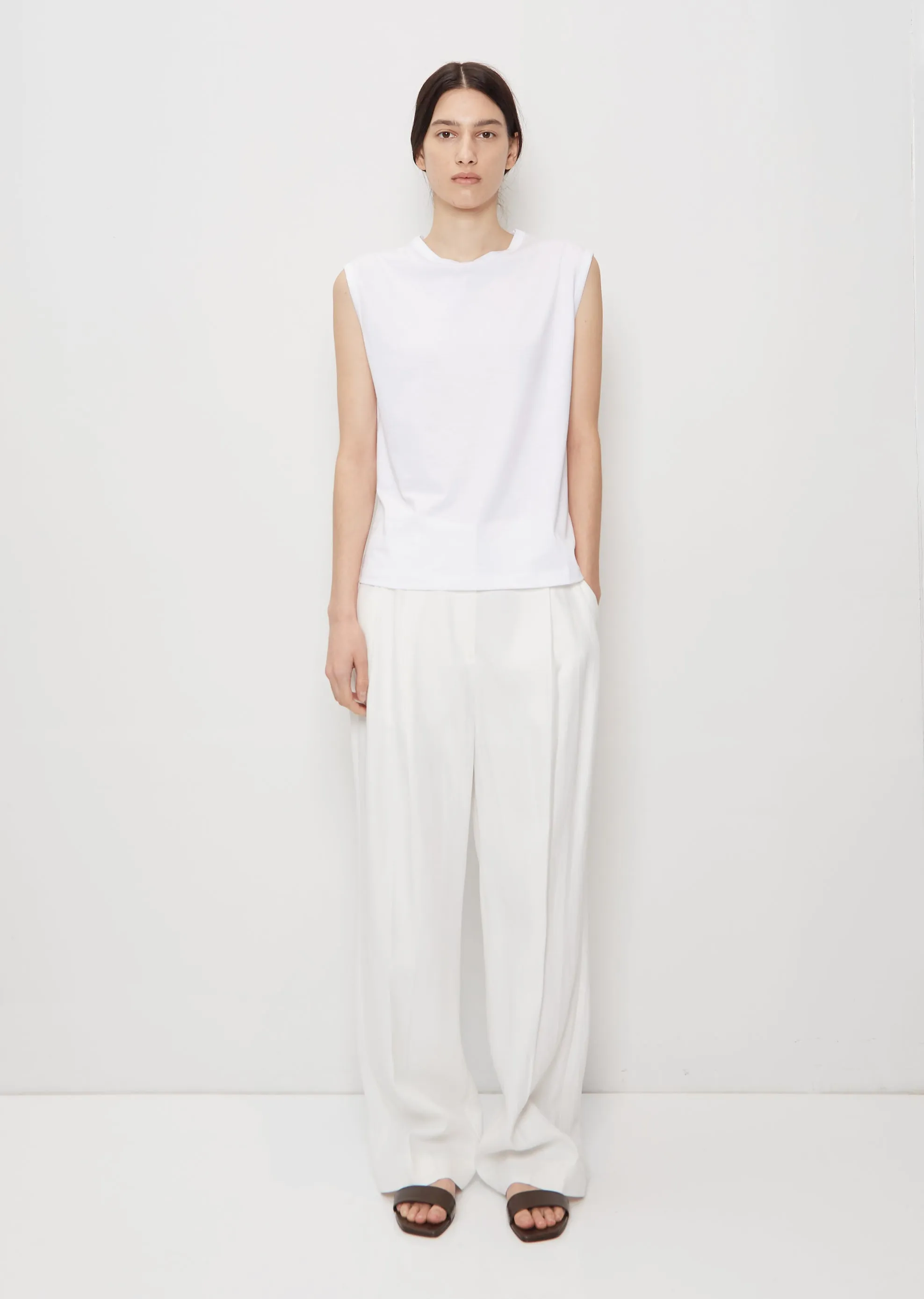Brani Sleeveless T-Shirt — White sold by La Garconne product image thumbnail 4