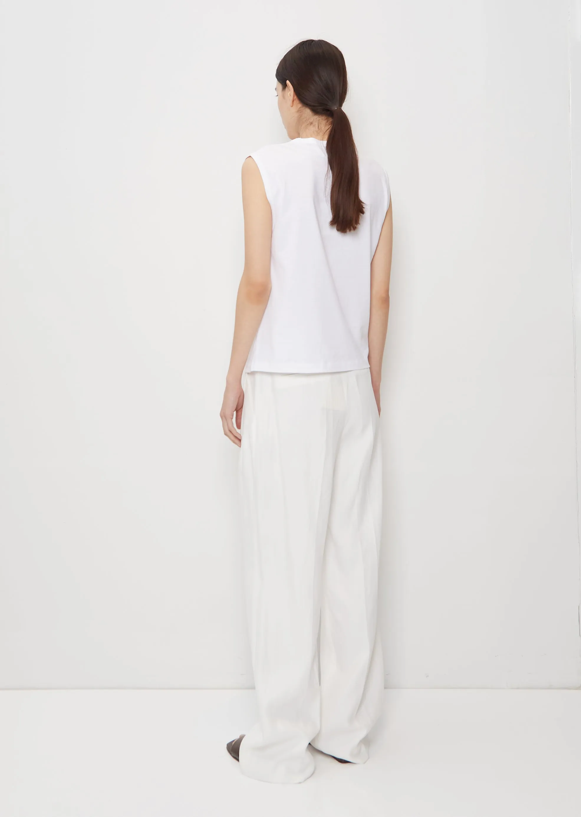 Brani Sleeveless T-Shirt — White sold by La Garconne product image thumbnail 3