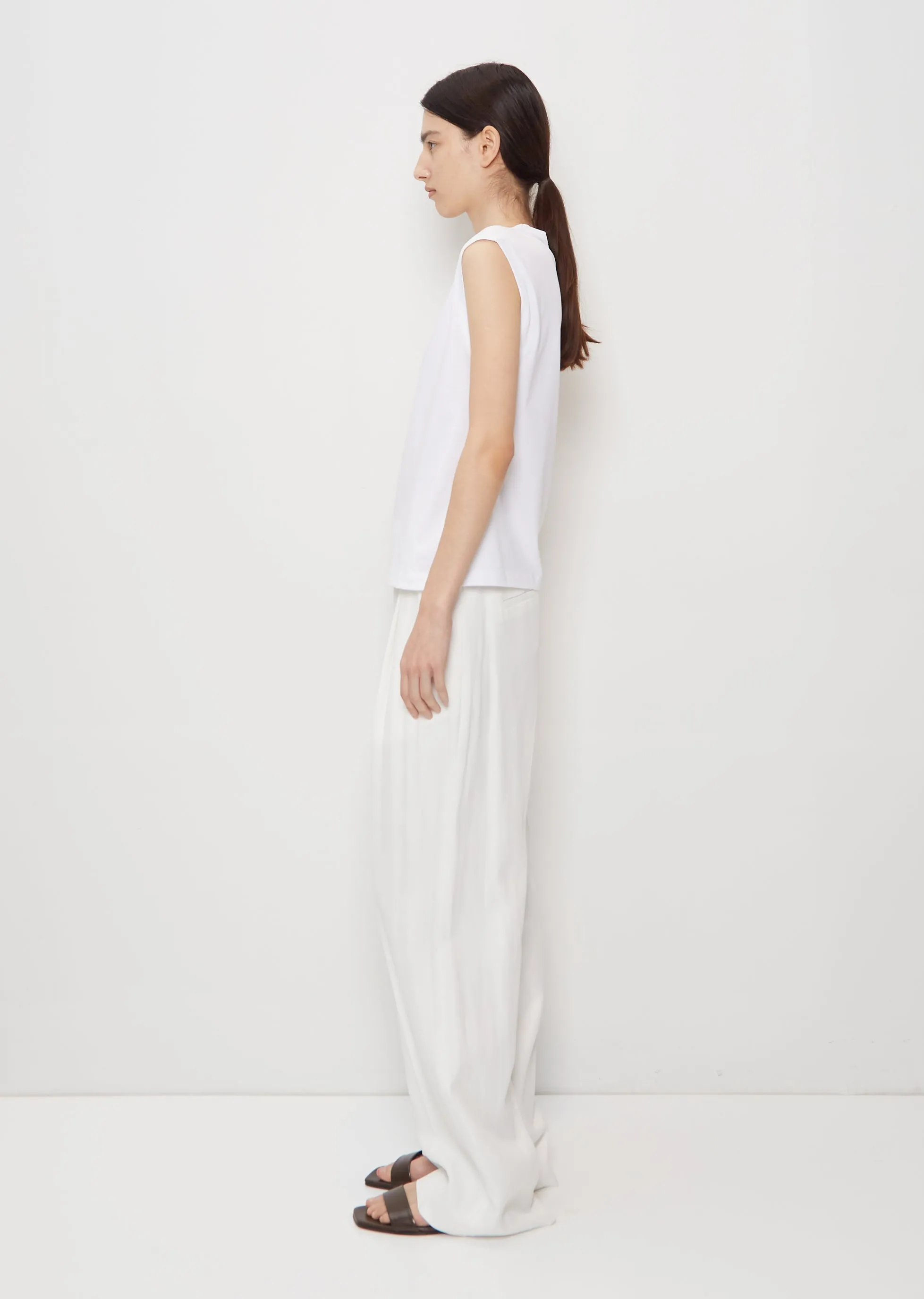 Brani Sleeveless T-Shirt — White sold by La Garconne product image thumbnail 2