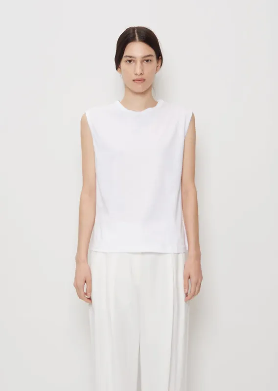 Brani Sleeveless T-Shirt — White sold by La Garconne
