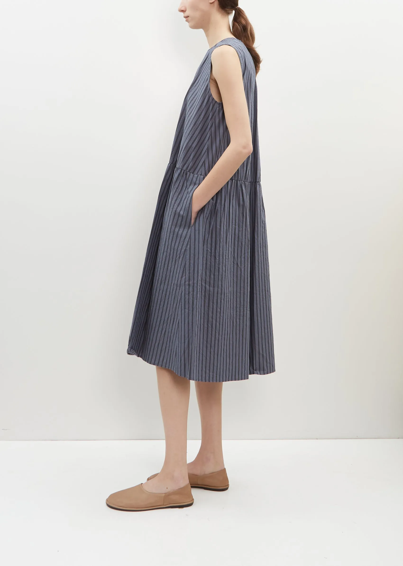 Pinstripe Cotton Sleeveless Dress sold by La Garconne product image thumbnail 2
