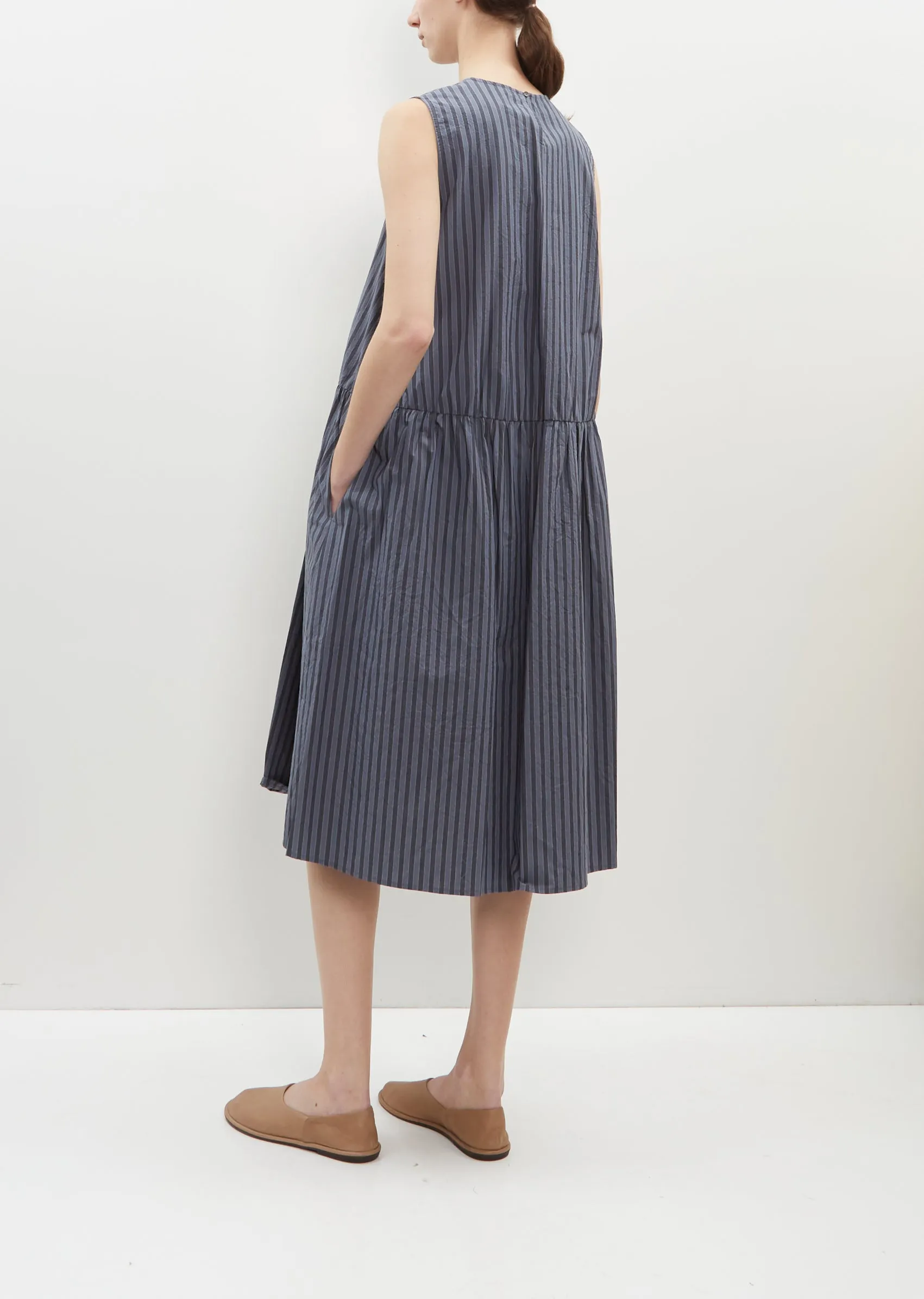 Pinstripe Cotton Sleeveless Dress sold by La Garconne product image thumbnail 3