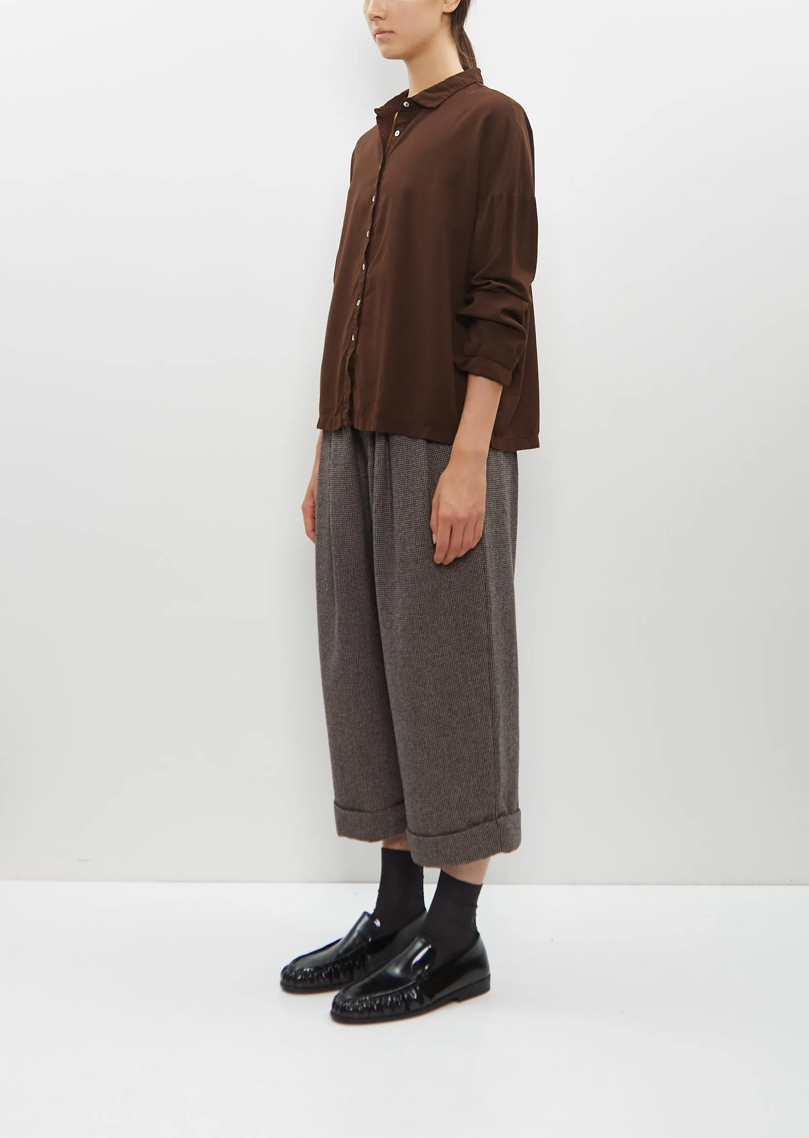 Short Collar Shirt TVC — Coffee sold by La Garconne product image thumbnail 4