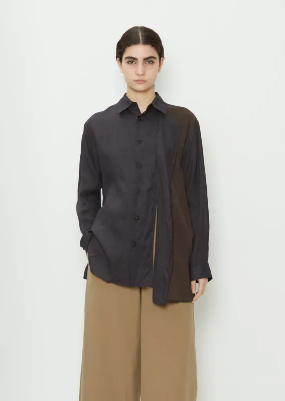 Left Panel Flax Blouse sold by La Garconne