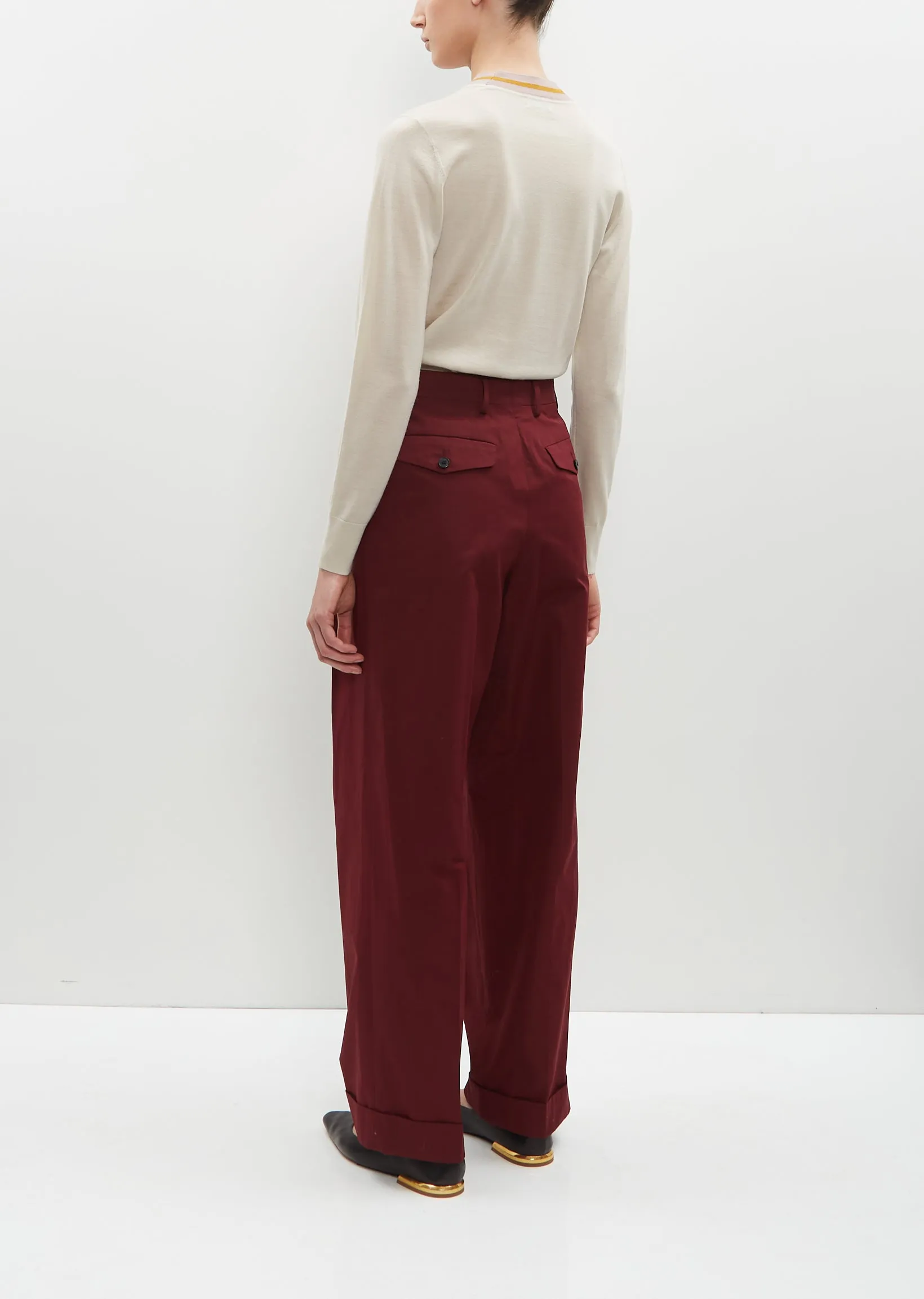 Partan Cotton Pants — Bordeaux sold by La Garconne product image thumbnail 3