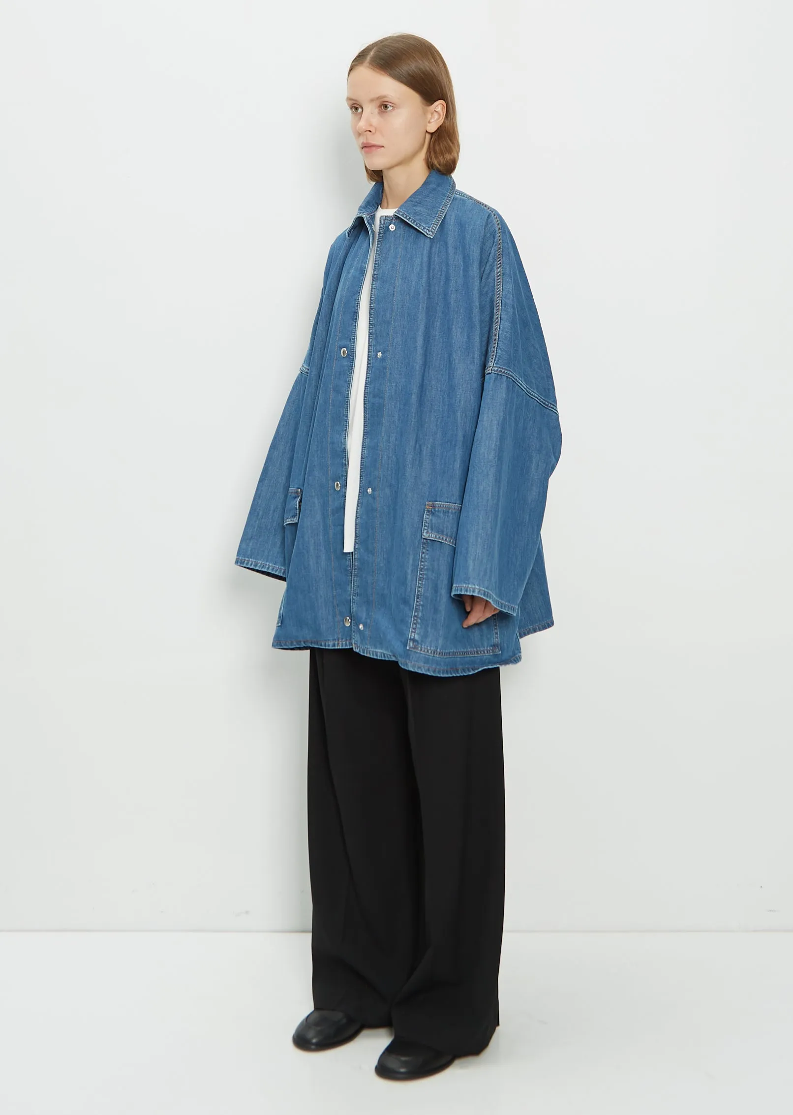 Denim Overshirt Jacket sold by La Garconne product image thumbnail 4