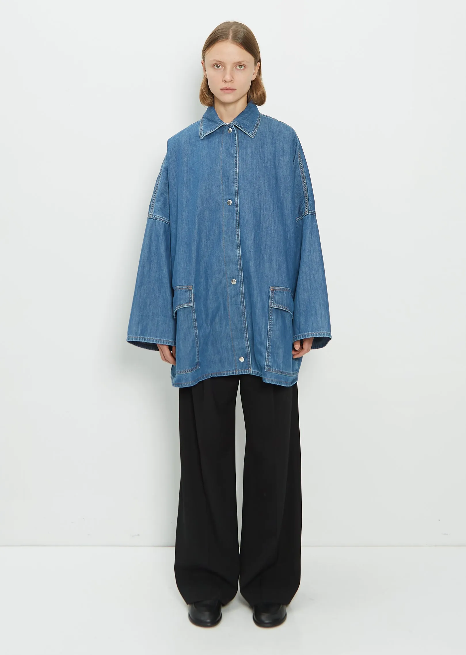 Denim Overshirt Jacket sold by La Garconne