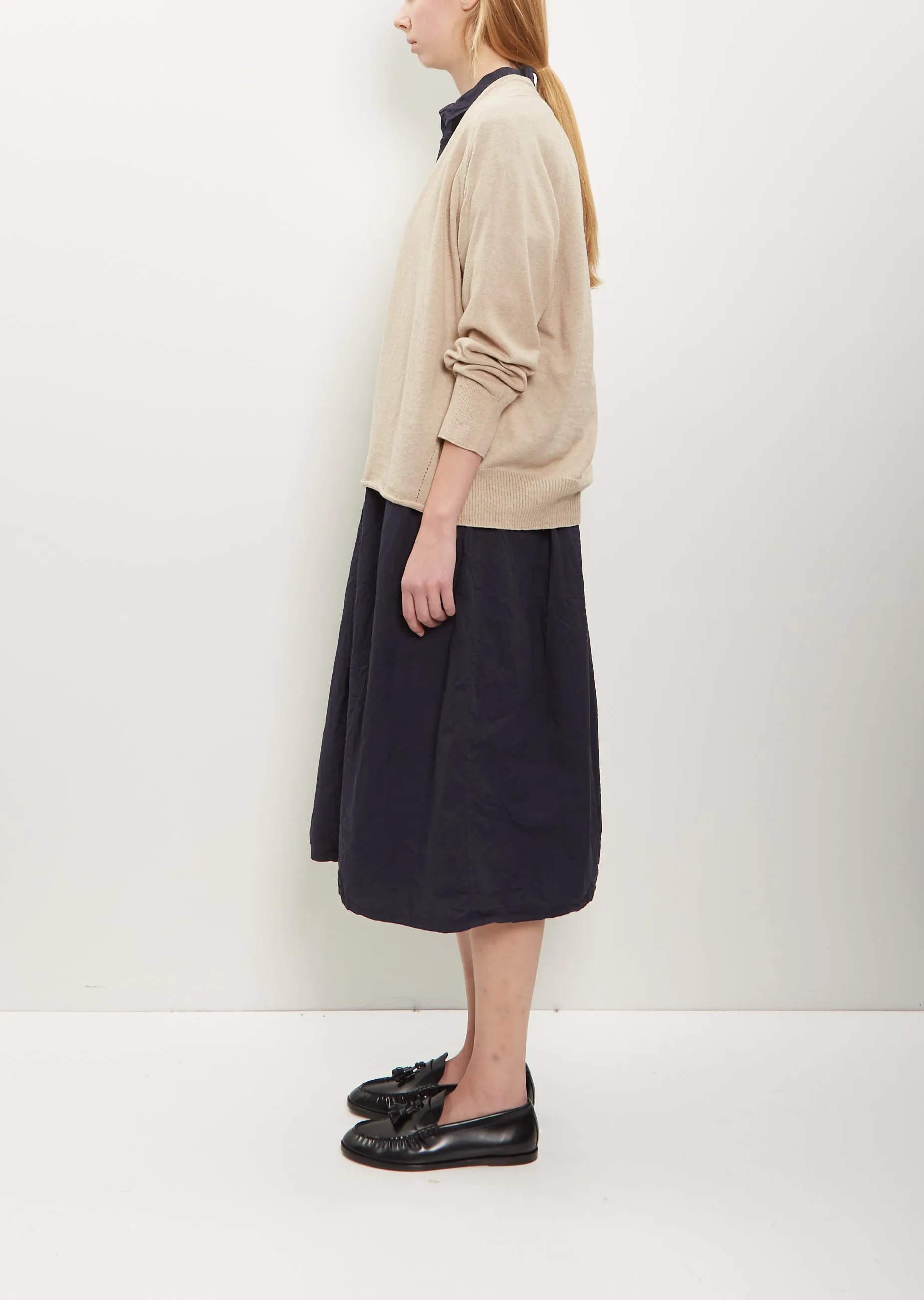 Cotton Linen Cardigan — Beige sold by La Garconne product image thumbnail 3