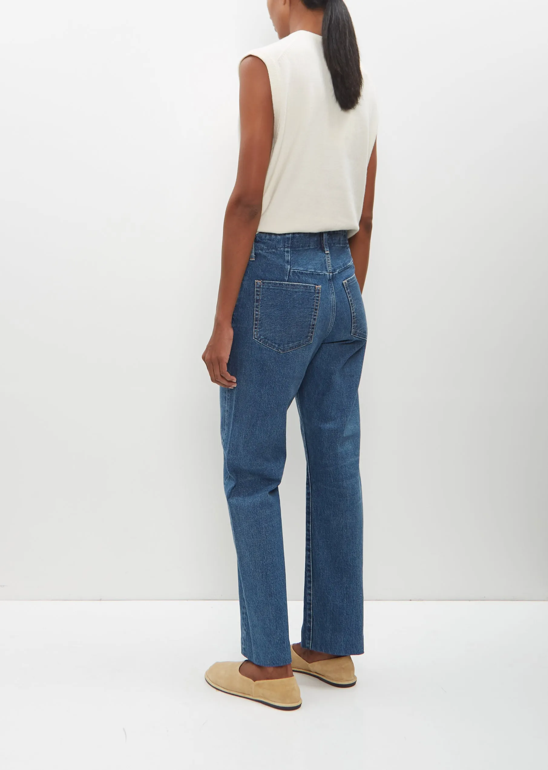 New Straight Jean Trousers — Vintage Blue sold by La Garconne product image thumbnail 3