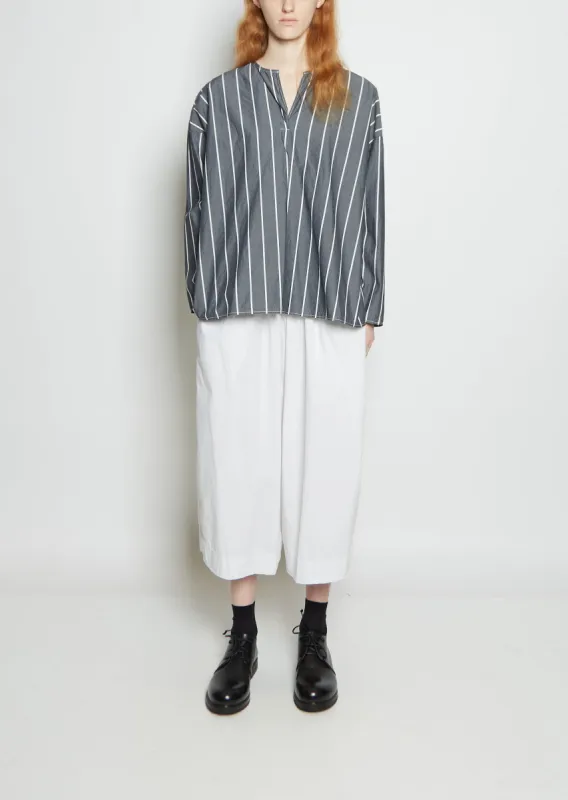 Boni Cotton Vareuse Shirt — Stripe Marine sold by La Garconne