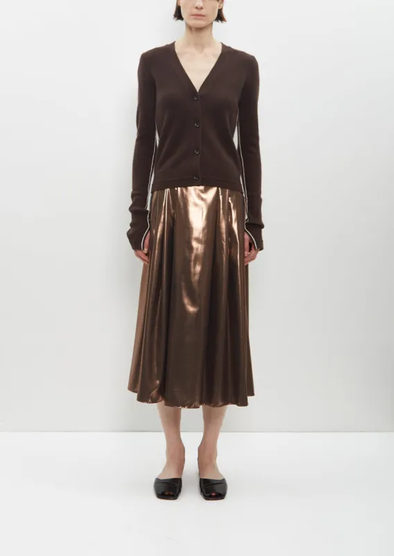 Pleat Front Full Skirt sold by La Garconne