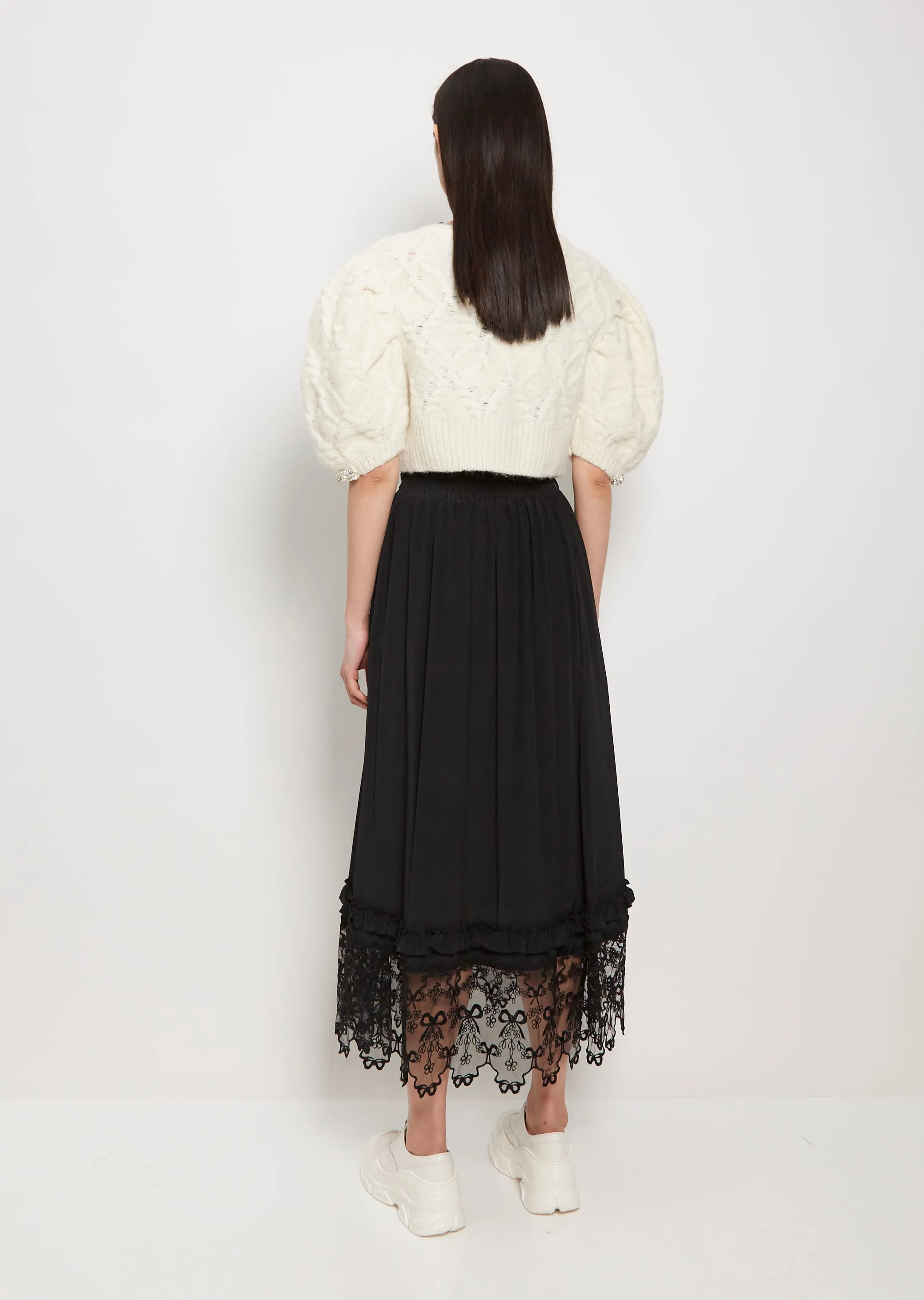 Lace Trim Maxi Skirt sold by La Garconne product image thumbnail 3