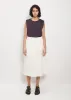Linen & Cotton Field Skirt — Off White sold by La Garconne