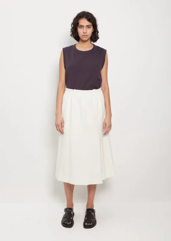 Linen & Cotton Field Skirt — Off White sold by La Garconne