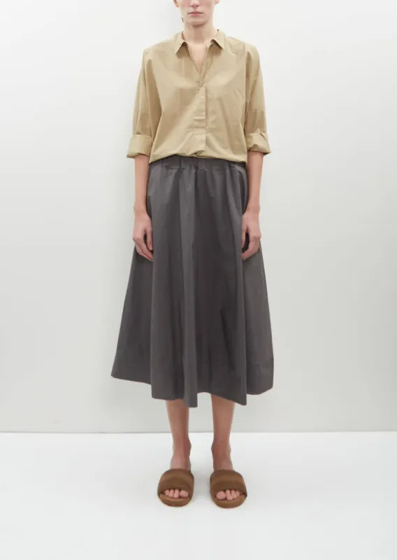 Sponda Cotton Poplin Skirt — Ink sold by La Garconne