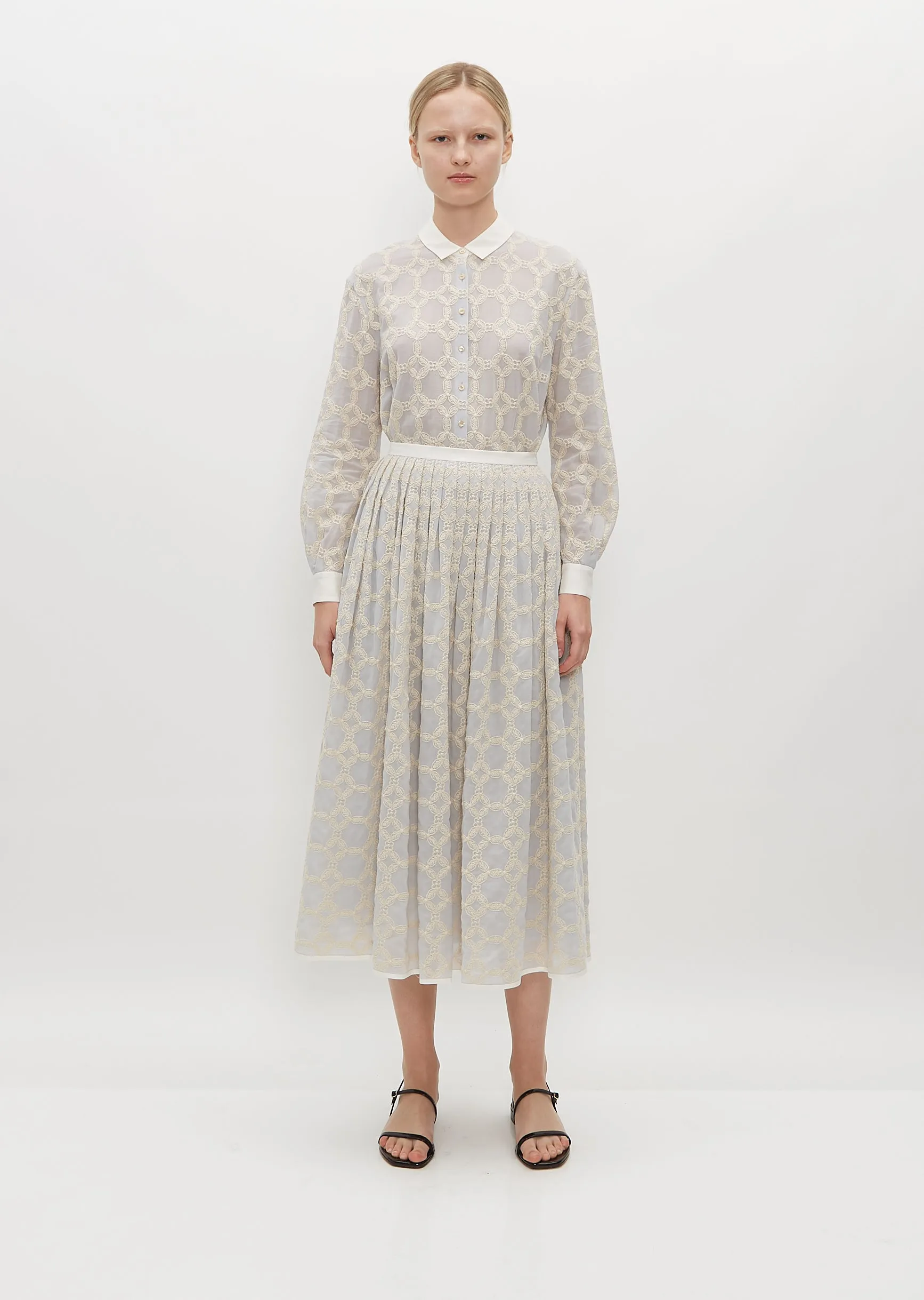 Hahaha Silk and Cotton Skirt sold by La Garconne