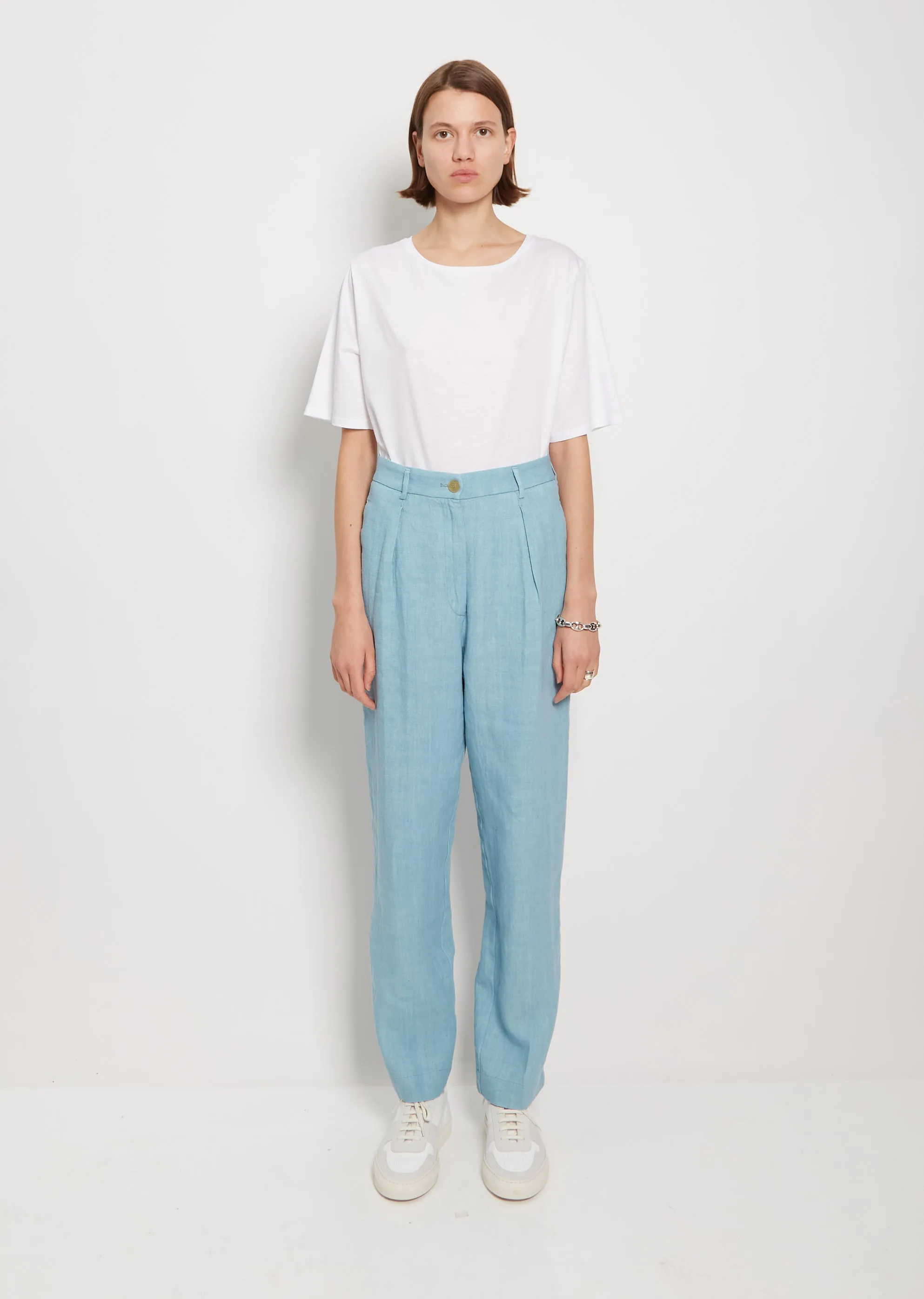 Linen Canvas Pants — Crystal sold by La Garconne