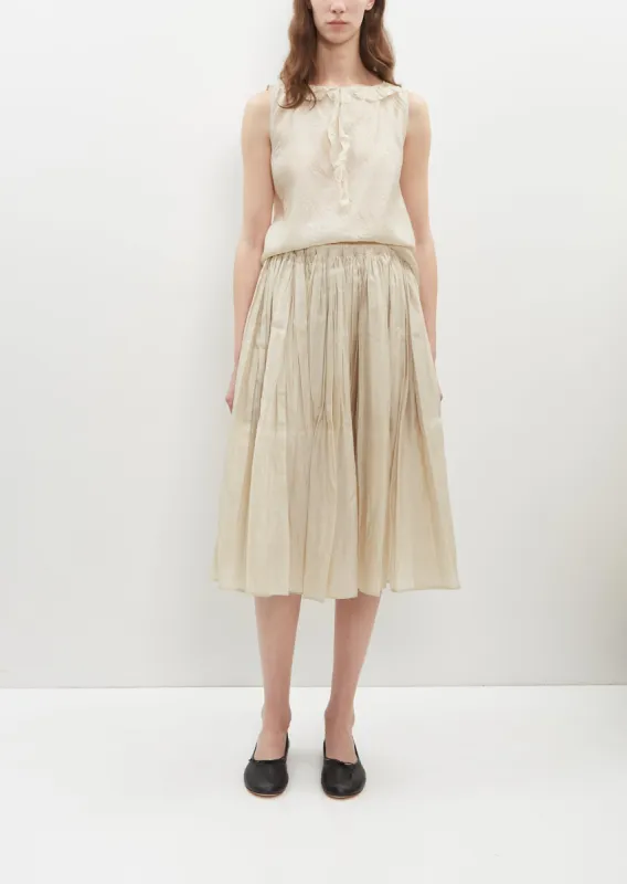 Silk Organza Gathered Skirt sold by La Garconne
