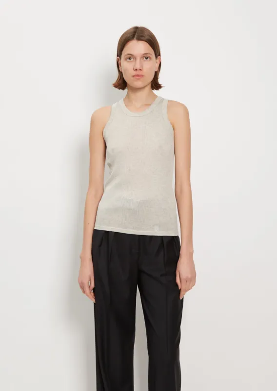 Limba Cotton Tank Top — Grey Melange sold by La Garconne