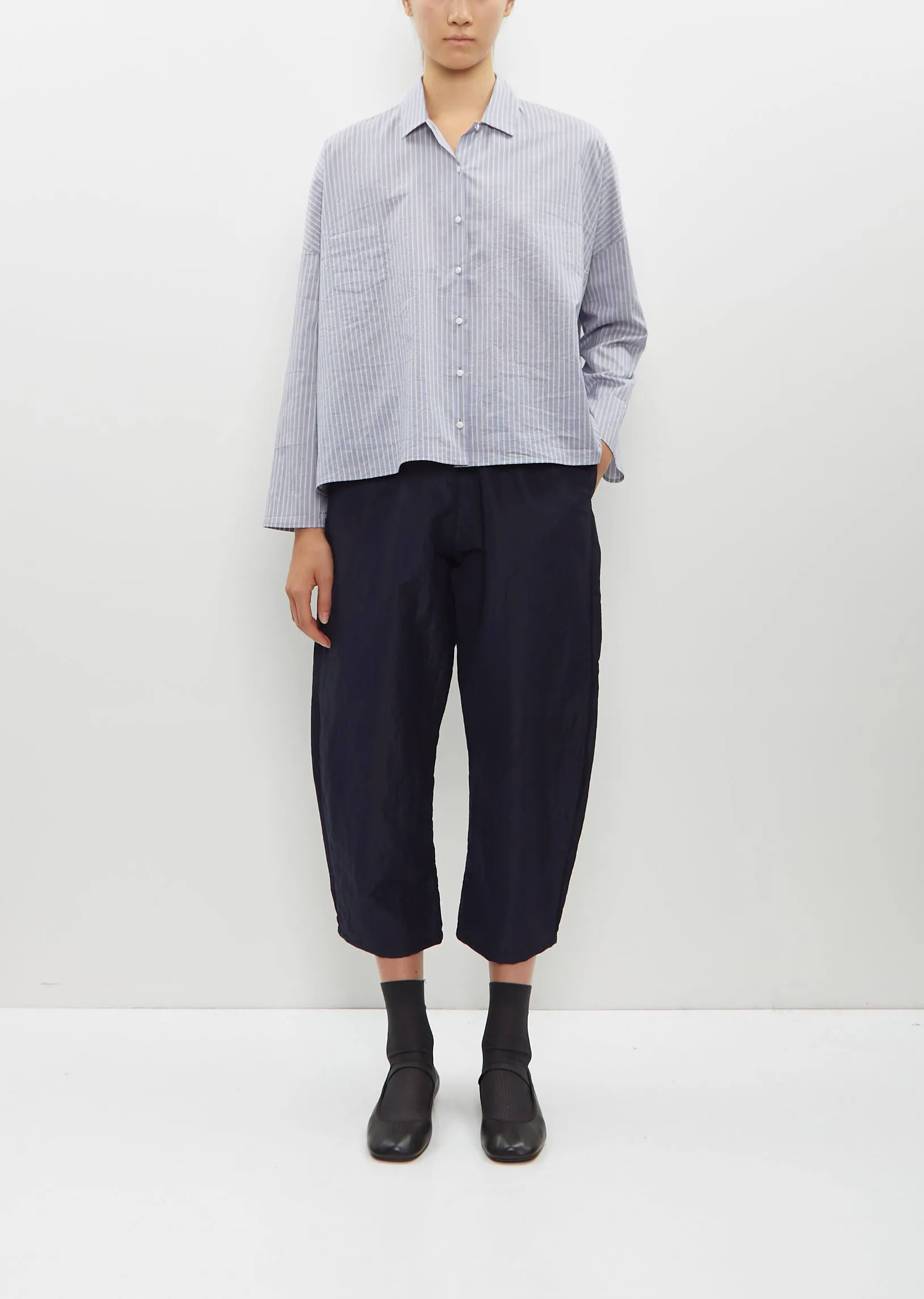 Cotton and Silk Striped Shirt sold by La Garconne product image thumbnail 4