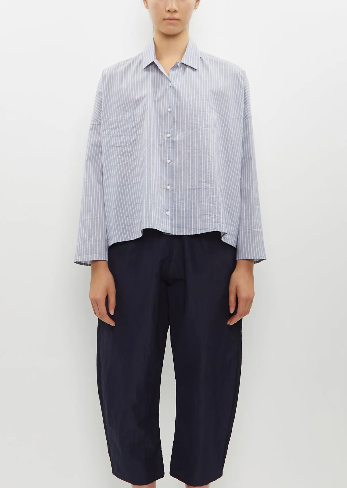 Cotton and Silk Striped Shirt sold by La Garconne