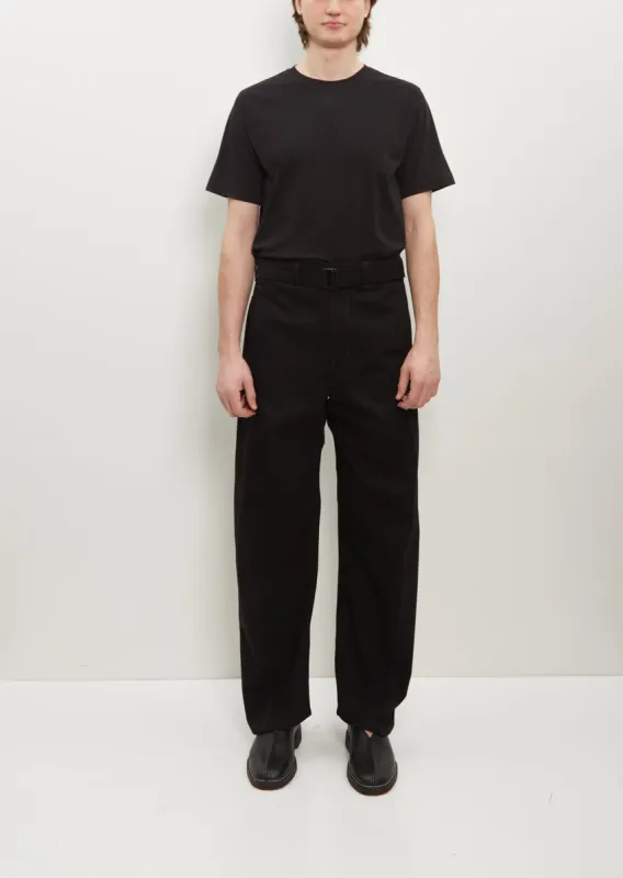 Twisted Belted Pants — Black sold by La Garconne