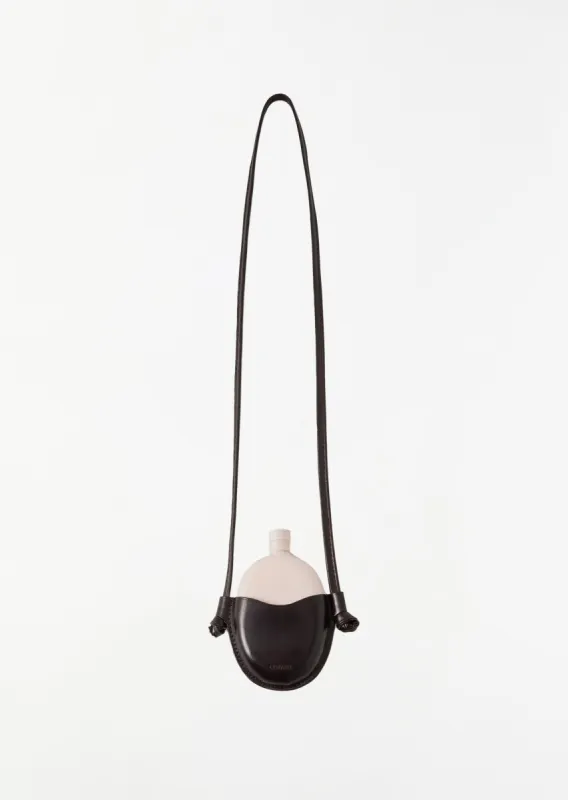 Flask Necklace - Black/Powder White sold by La Garconne