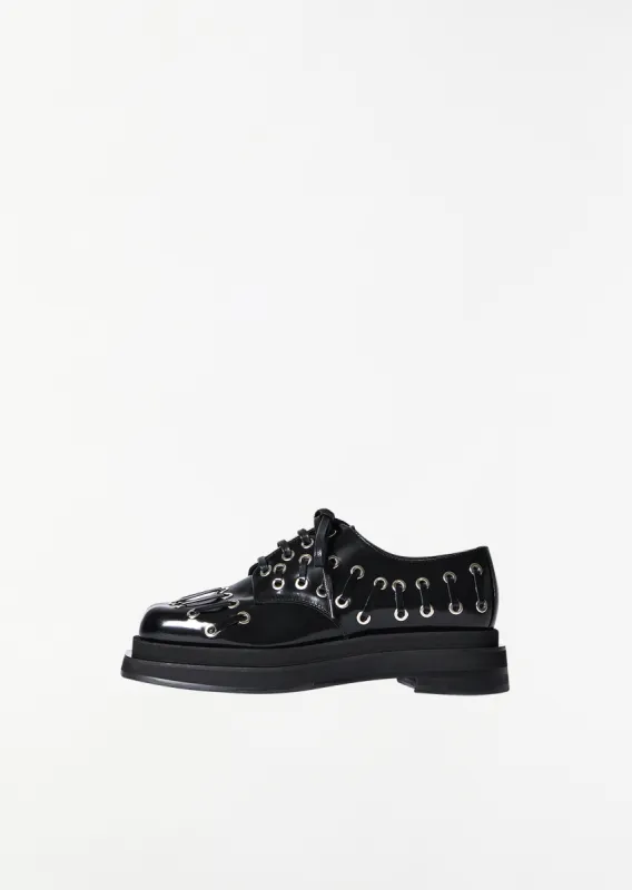Heart Toe Platform Lace Up Gommet Brogue sold by La Garconne
