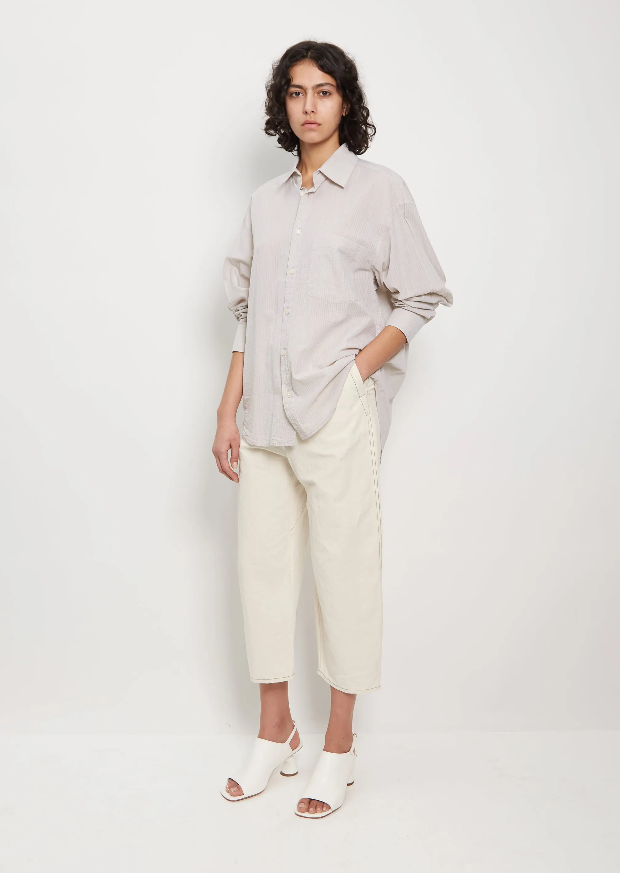 Taq Cotton Shirt — Sand Jaquard sold by La Garconne product image thumbnail 4