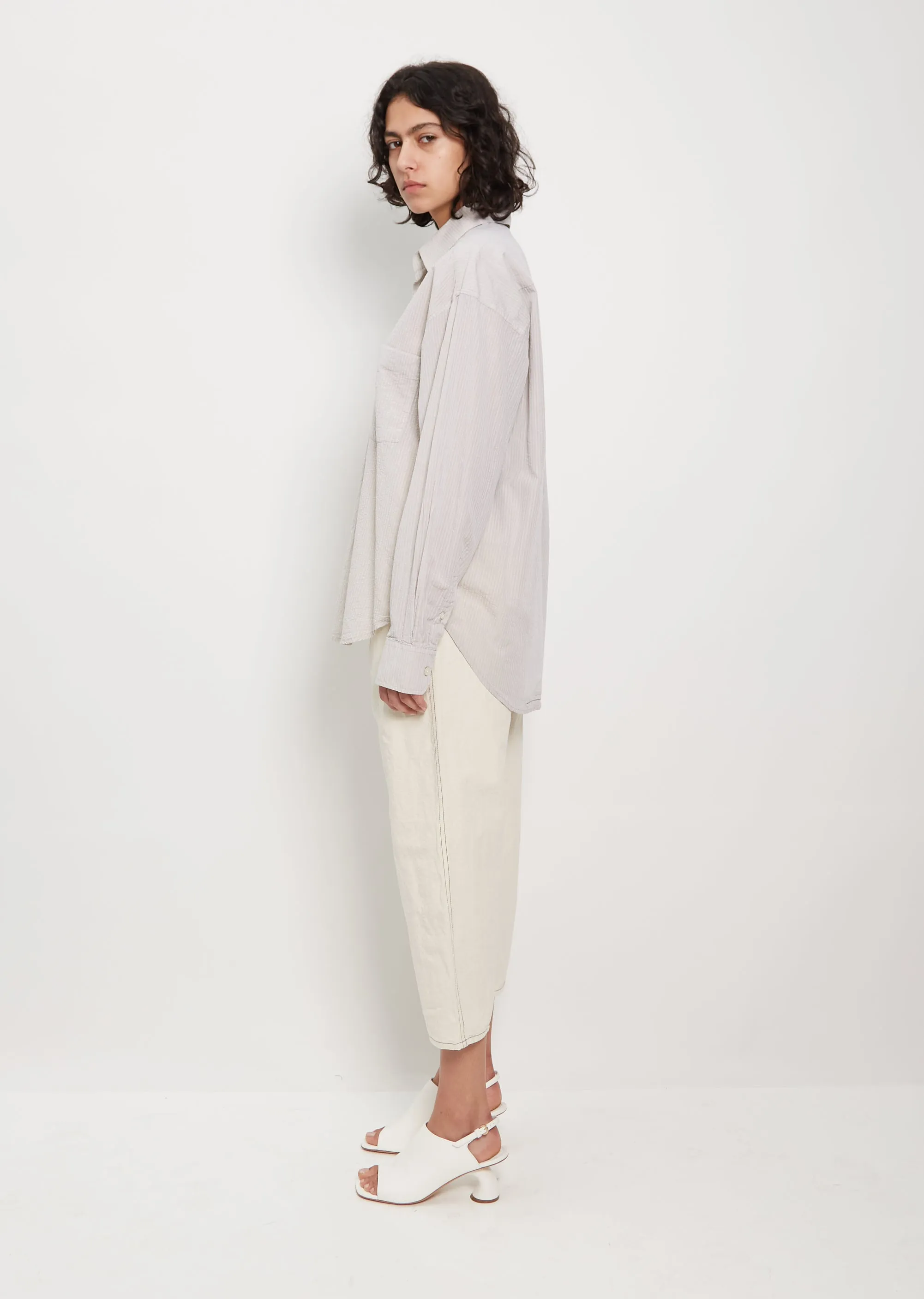 Taq Cotton Shirt — Sand Jaquard sold by La Garconne product image thumbnail 2