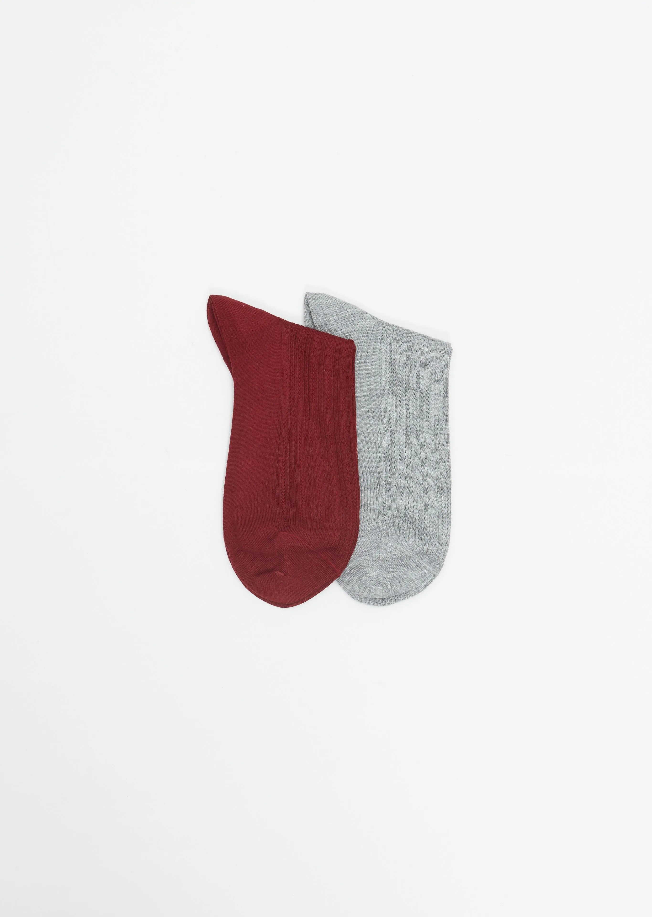 English Pointelle Socks — Bordeaux sold by La Garconne product image thumbnail 2