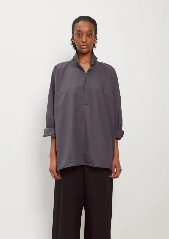 Cacio Cotton Shirt — Grey Blue sold by La Garconne