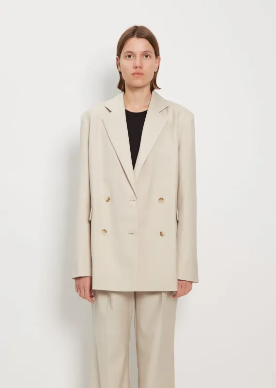 New Donau Wool Blazer — Beige made by La Garconne