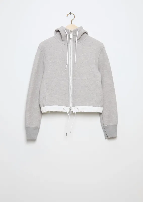 Sponge Cotton Poly Sweat Hoodie — Light Grey sold by La Garconne