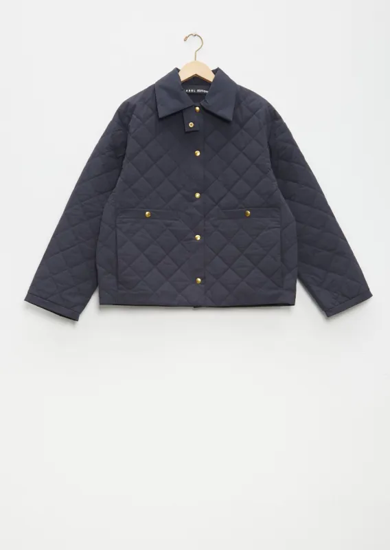 Taffeta Jacket — Navy sold by La Garconne
