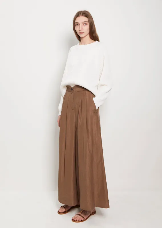 High Waist Silk Taffeta Pants sold by La Garconne