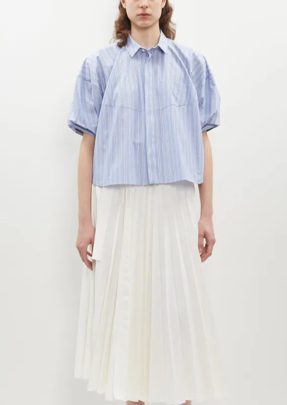 Striped Cotton Poplin Shirt sold by La Garconne