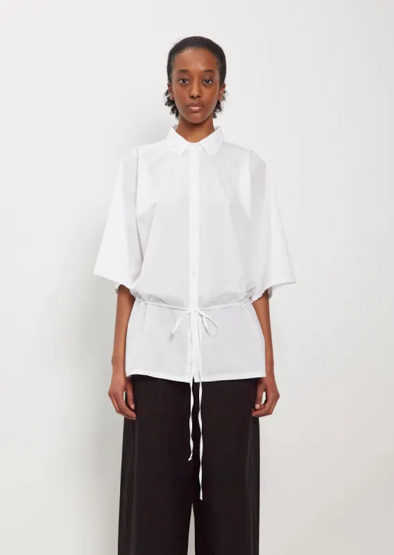 Fiore Cotton Shirt — White sold by La Garconne