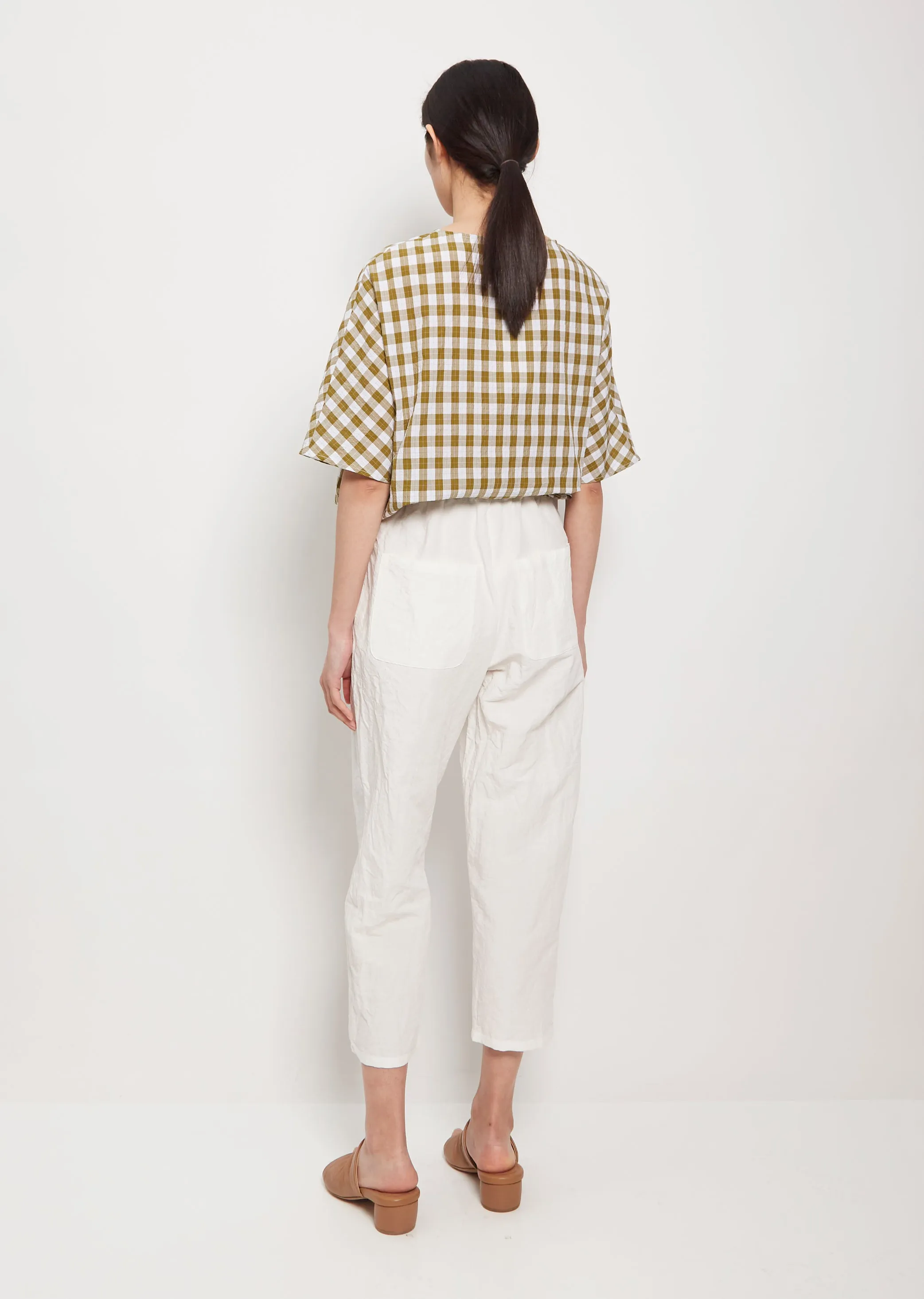 Tapered Linen Cotton Trousers — Milk sold by La Garconne product image thumbnail 3