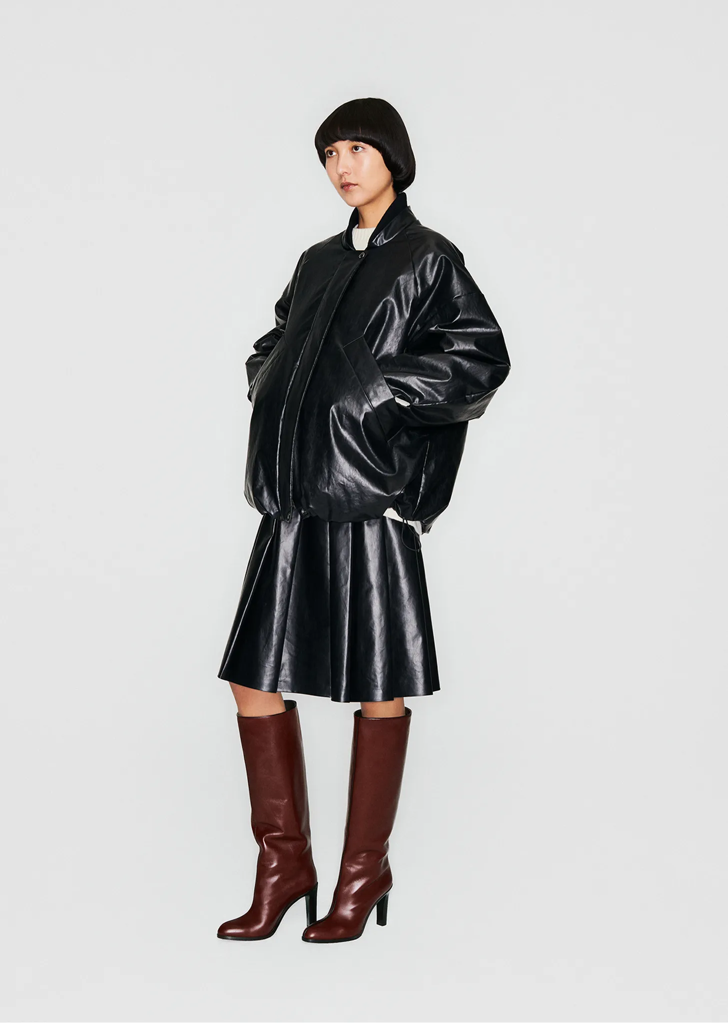 Oversized Padded Bomber Oil sold by La Garconne product image thumbnail 4