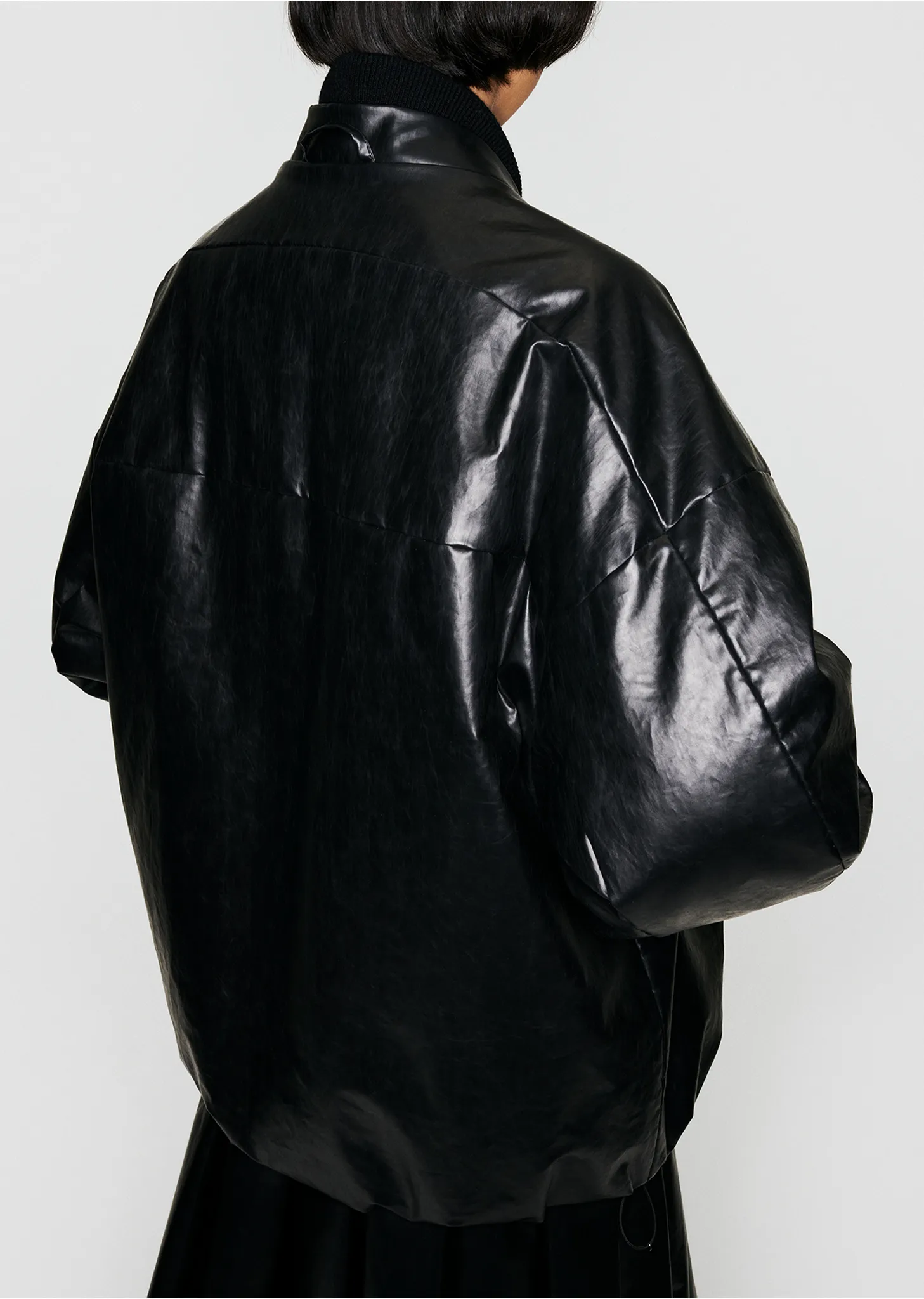 Oversized Padded Bomber Oil sold by La Garconne product image thumbnail 5