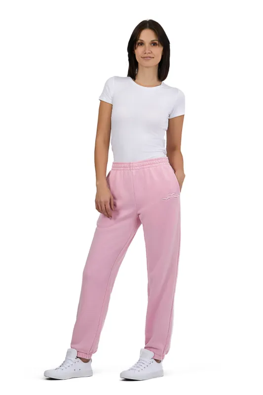 Nova Premium Fleece relaxed joggers in Vintage Bubble Gum Pink sold by Lazypants