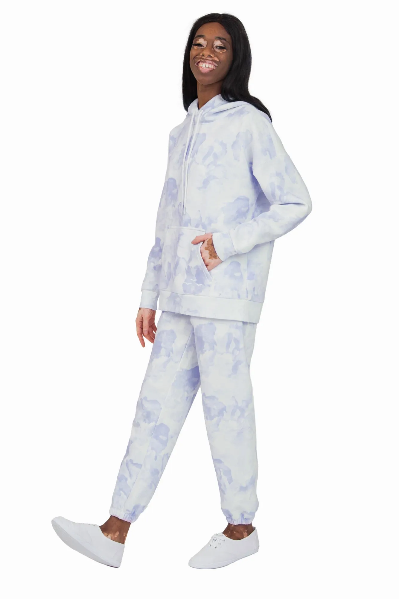 Niki & Cooper Fleece Set in Blue Sponge sold by Lazypants