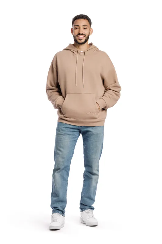 Men's Relaxed Fit Hoodie in Camel sold by Lazypants