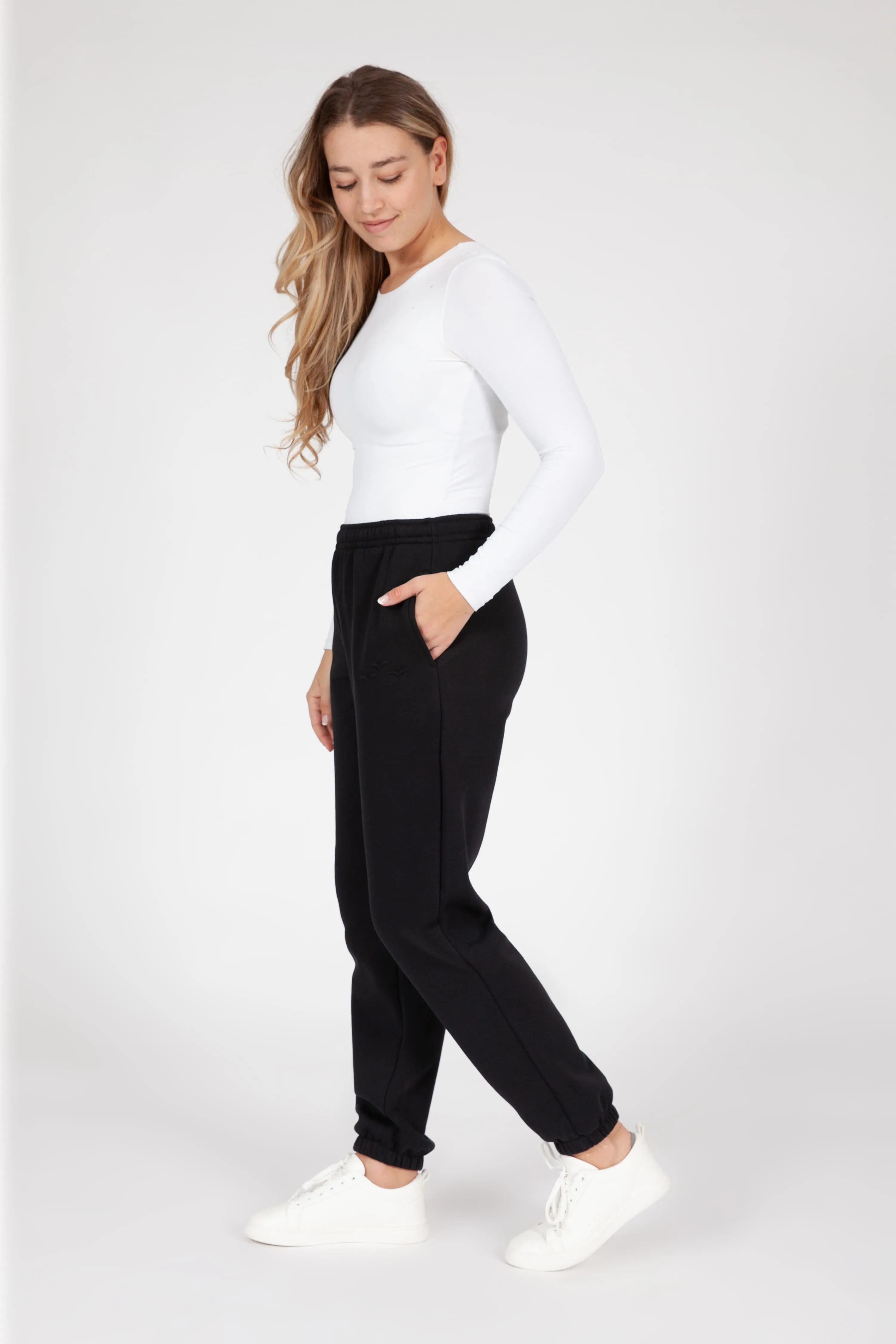 Nova premium fleece relaxed jogger in black sold by Lazypants product image thumbnail 3