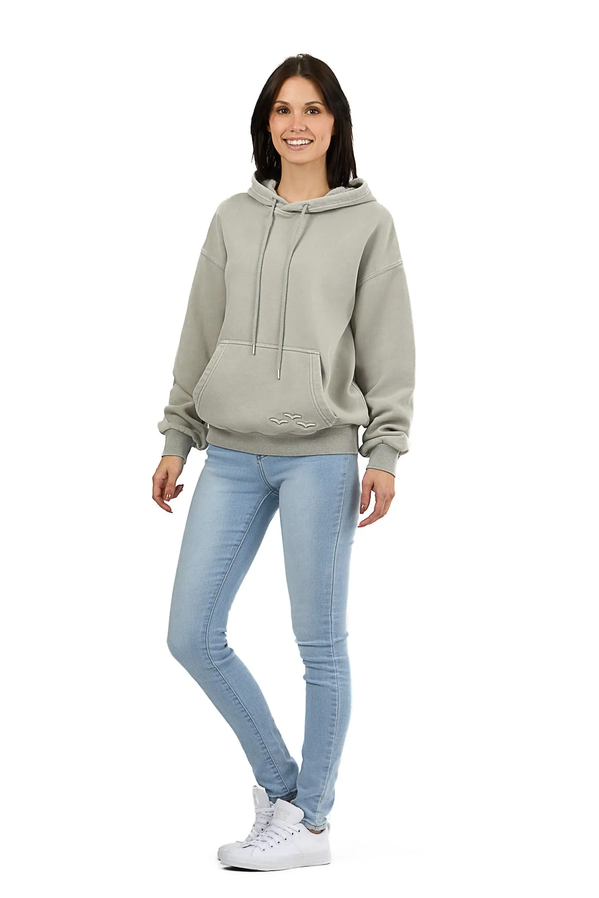 Chlo Relaxed Fit Hoodie in Vintage Pearl Grey sold by Lazypants product image thumbnail 4