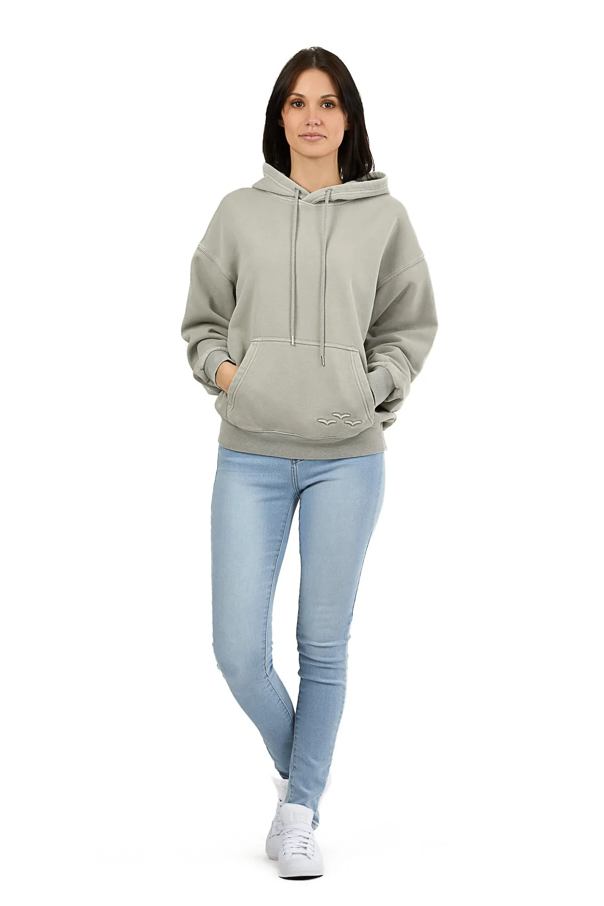 Chlo Relaxed Fit Hoodie in Vintage Pearl Grey sold by Lazypants