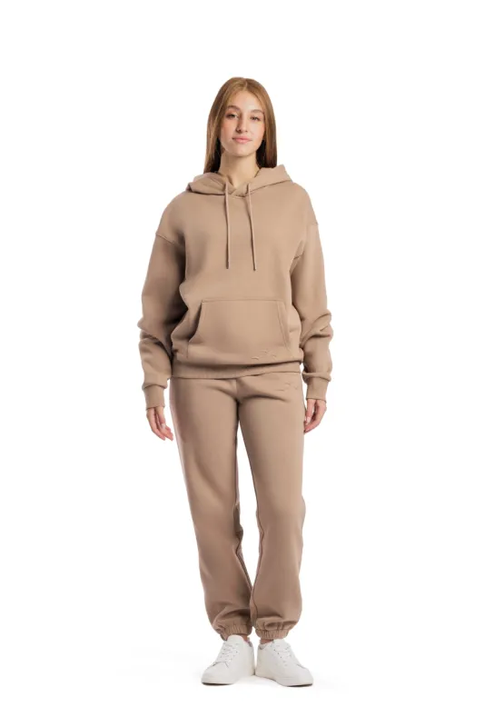 Women's tracksuit in camel sold by Lazypants