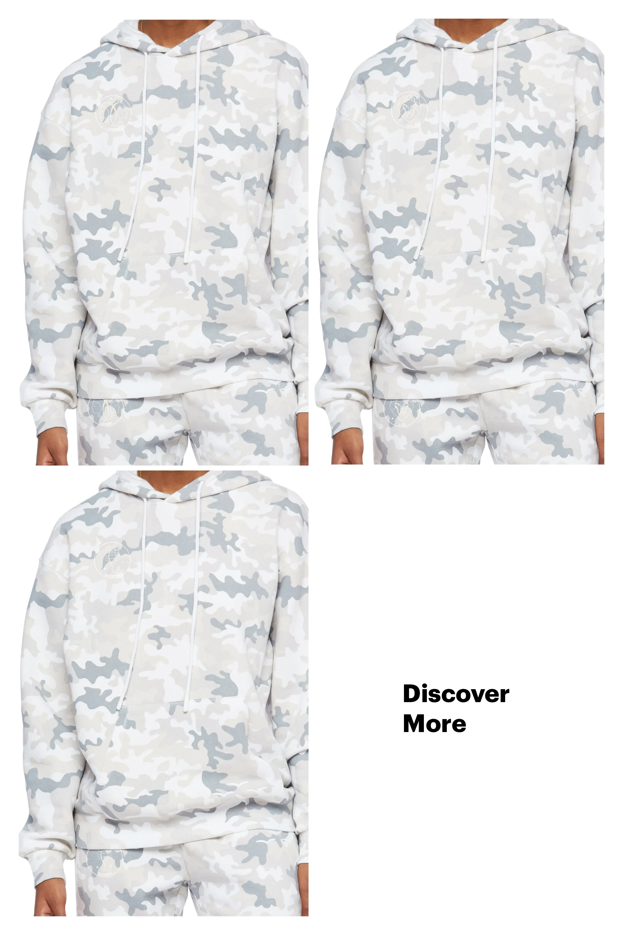 Zodiac Sweatsuit Set in White camo sold by Lazypants product image thumbnail 2